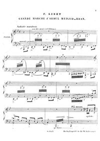Grande marche d'Abdul Medjid-Khan - Franz Liszt
